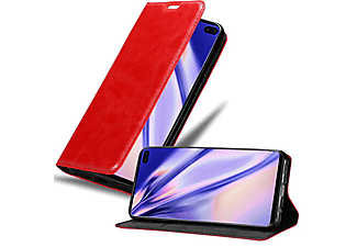 carcasa de móvil Funda libro para Móvil - Carcasa protección resistente de estilo libro;CADORABO, Samsung, Galaxy S10 PLUS, rojo manzana