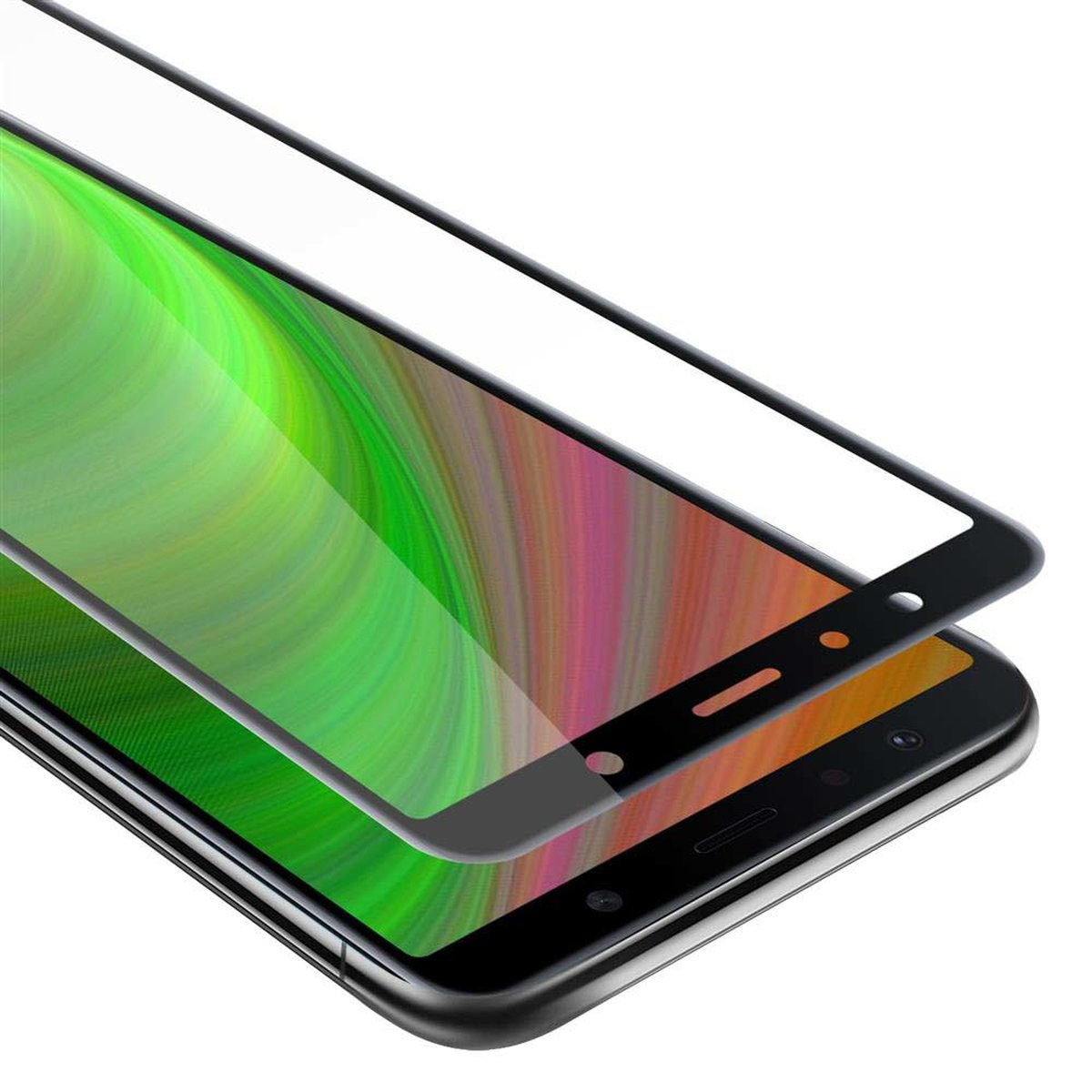 Schutzglas 2018) Galaxy A7 Schutzfolie(für Samsung CADORABO kelebend voll
