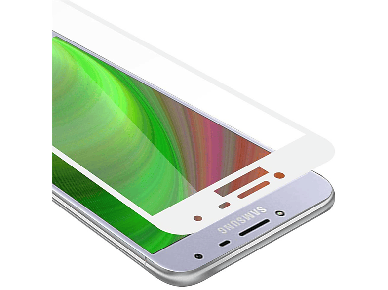 CADORABO Schutzglas voll kelebend Schutzfolie(für Samsung Galaxy J4 2018)