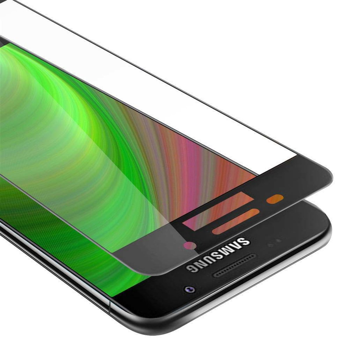 Samsung 2016) Schutzglas kelebend Galaxy Schutzfolie(für voll A7 CADORABO