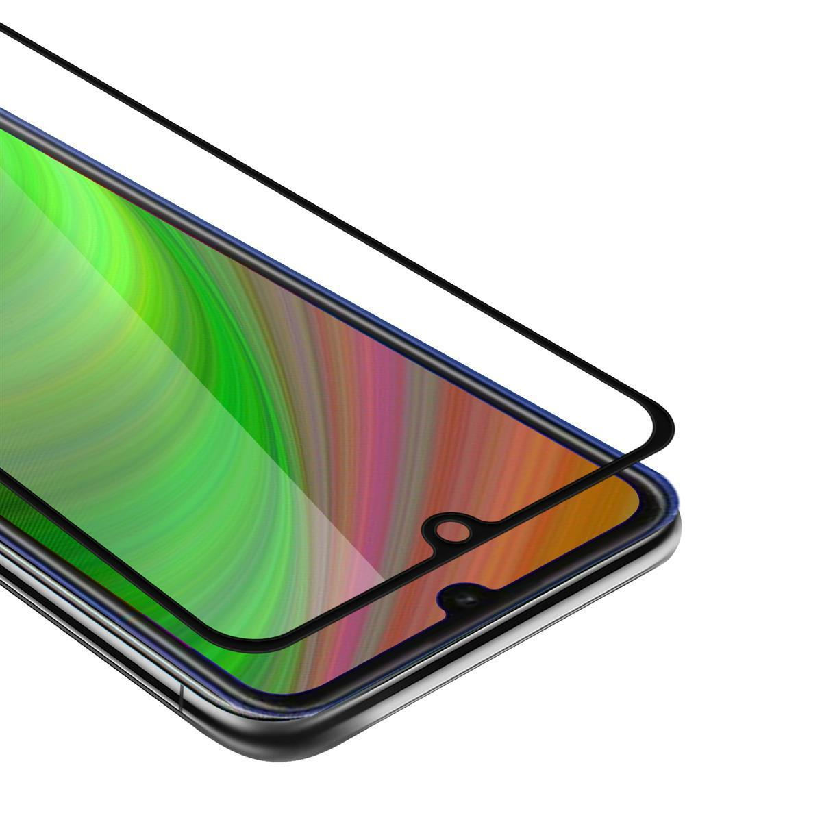 Schermo del telefono con una protezione in vetro temperato. La protezione è trasparente e sovrappone lo schermo colorato.