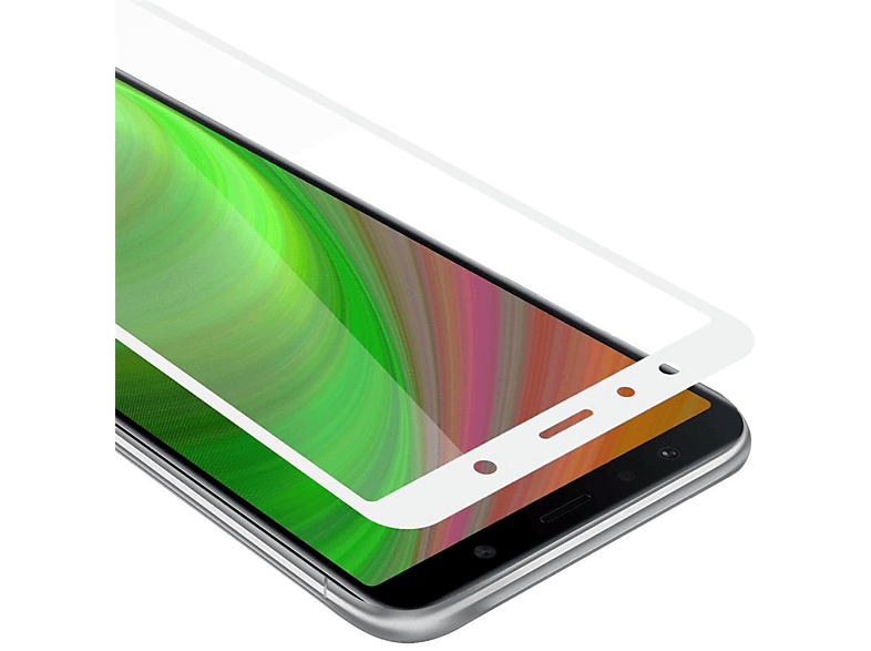 CADORABO Schutzglas voll Schutzfolie(für Samsung A7 Galaxy 2018) kelebend