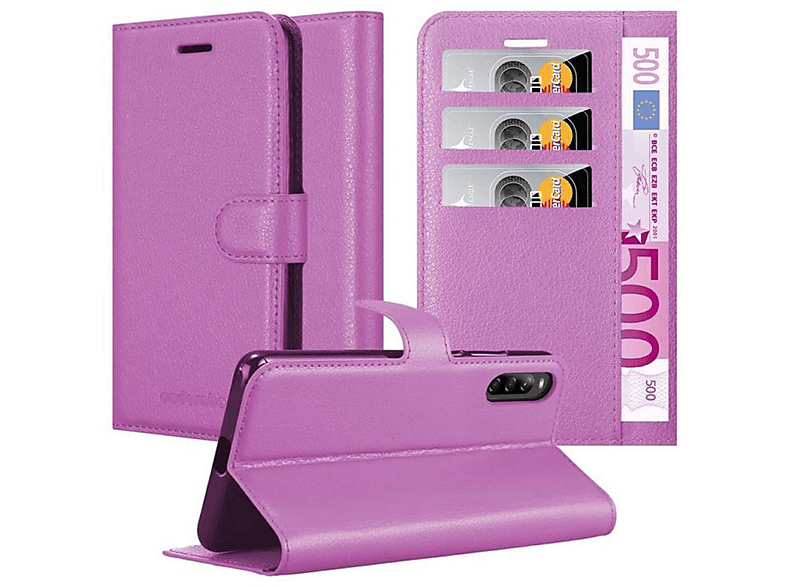 Bookcover, L4, Xperia Standfunktion, Hülle Book MANGAN VIOLETT Sony, CADORABO