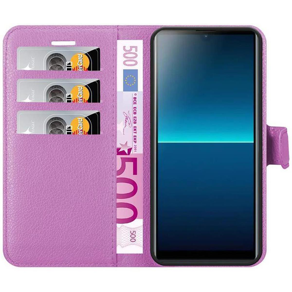 Bookcover, L4, Xperia Standfunktion, Hülle Book MANGAN VIOLETT Sony, CADORABO