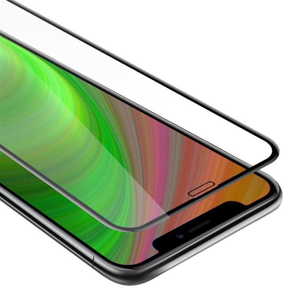 CADORABO Schutzglas voll kelebend Schutzfolie(für Apple iPhone MAX) XS