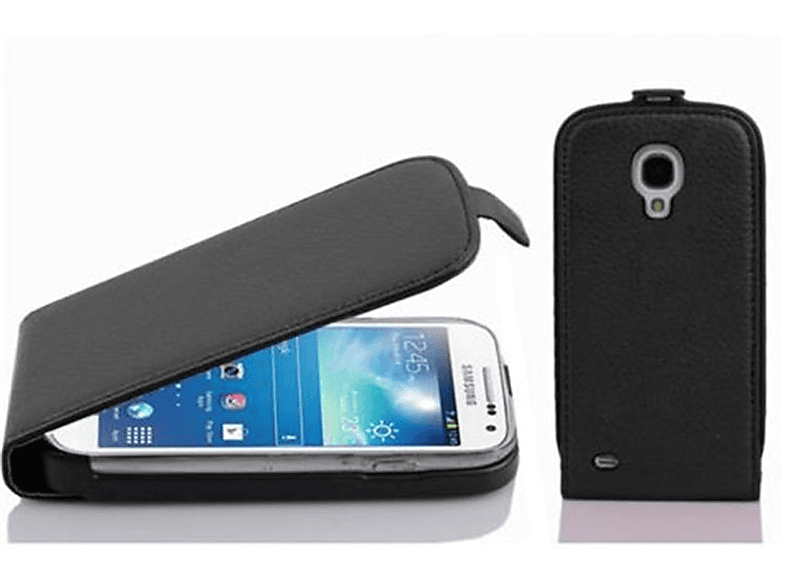 CADORABO Schutzhülle im Flip Style, Flip Cover, Samsung, Galaxy S4 MINI, OXID SCHWARZ | Flipcover