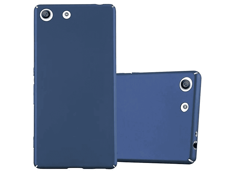 Hard Xperia Case Matt METALL Hülle CADORABO Sony, Backcover, M5, BLAU Metall Style, im