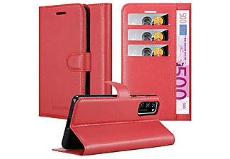 carcasa de móvil  - Funda libro para Móvil - Carcasa protección resistente de estilo libro CADORABO, Honor, View 30 pro, rojo carmín