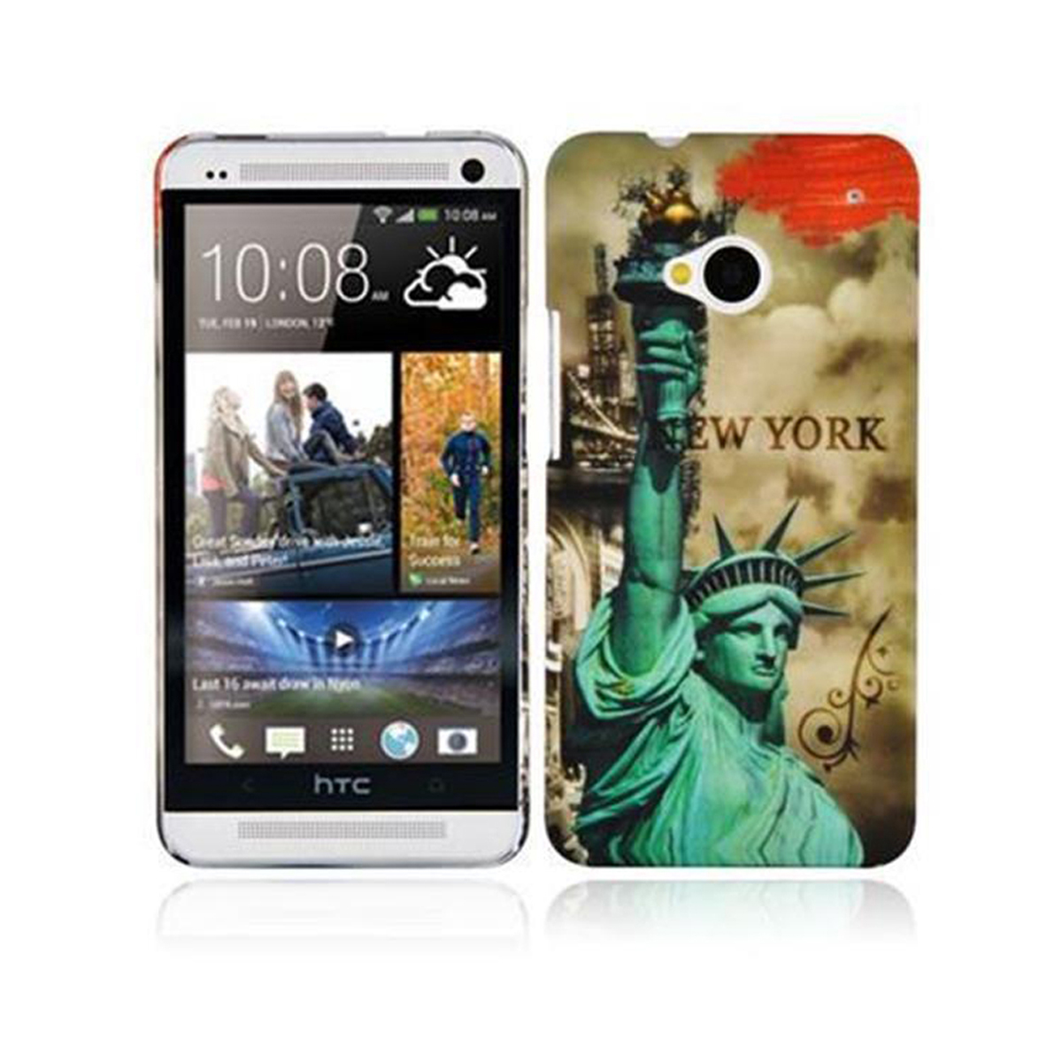 Cover Cadorabo HTC One X / One X+ Con Design New York - Statua Della Libertà - Custodia Rigida Con Stampa - 2