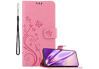 carcasa de móvil  - Funda libro para Móvil - Carcasa protección resistente de estilo libro CADORABO, Samsung, Galaxy S21, rosa floral