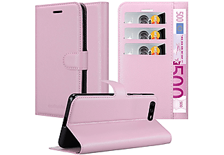 carcasa de móvil  - Funda libro para Móvil - Carcasa protección resistente de estilo libro CADORABO, Huawei, P10, rosa antiguo