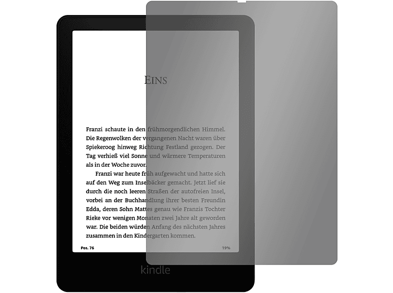 SLABO Blickschutzfolie View Protection Schwarz 360° Displayschutz(für Amazon Kindle Paperwhite Signature Edition (11. Generation | 2021))