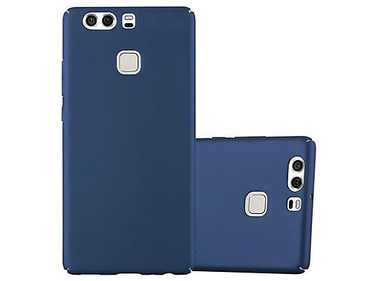 carcasa de móvil - CADORABO Funda rígida para móvil de plástico duro – Carcasa Hard Cover protección, Compatible con Huawei P9, metal azul