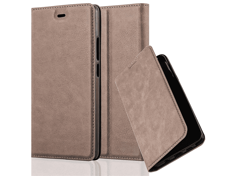 CADORABO Book Hülle Invisible Magnet, Bookcover, ZTE, Nubia Z9 MAX, KAFFEE BRAUN