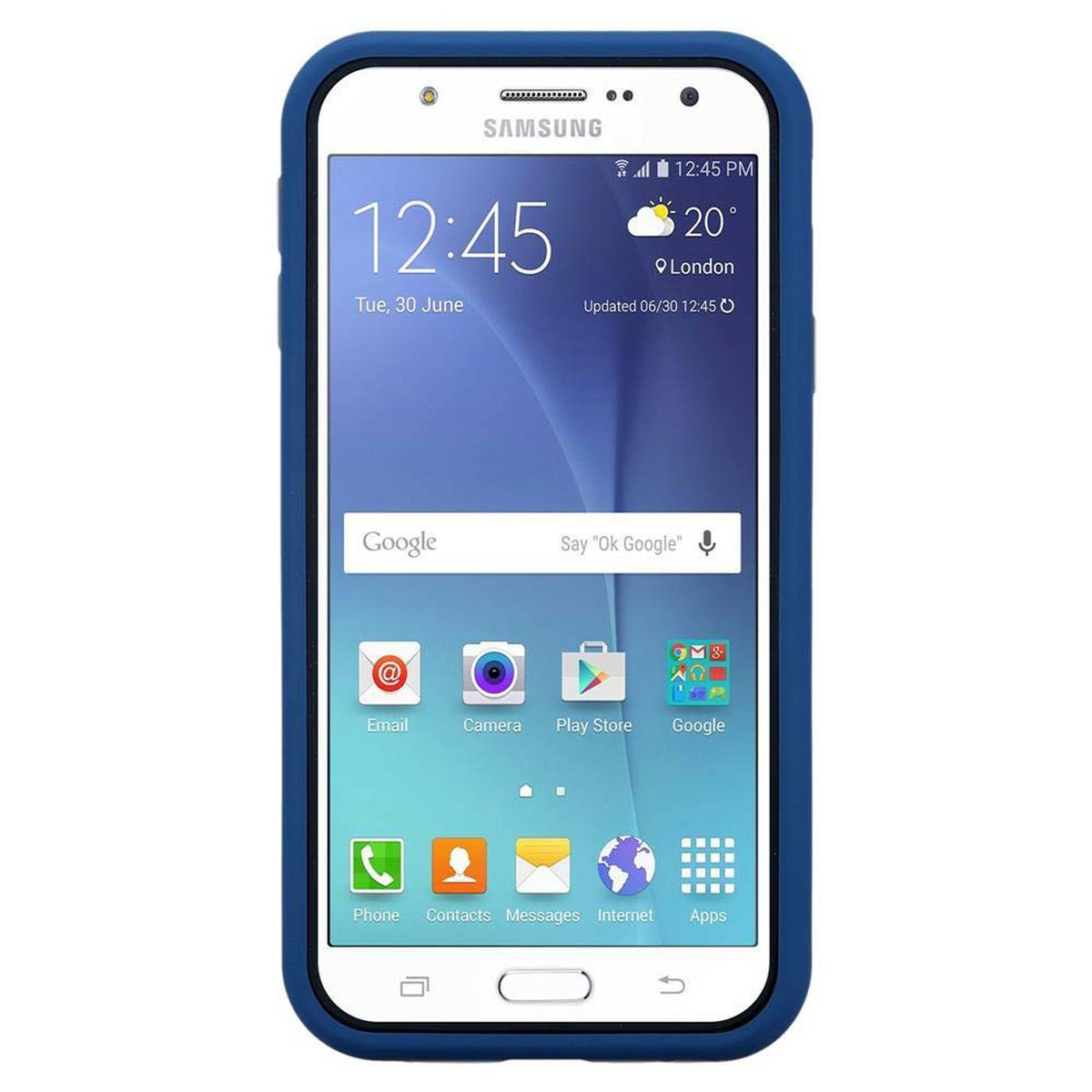 CADORABO J7 Hybrid 3-in-1 Schutz, Hülle DUNKEL Backcover, BLAU 2015, Samsung, Galaxy