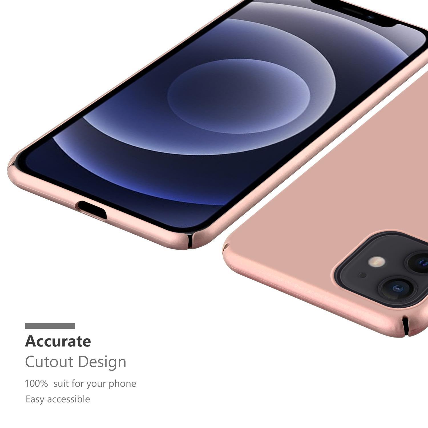 Roségoldenes Handycase, oberer Teil des Telefons mit sichtbarem Bildschirm.