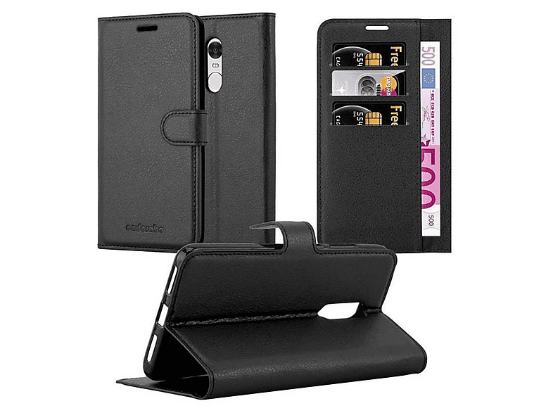 Cadorabo Custodia Libro per Huawei P10 in NERO CARBONE - con Vani di