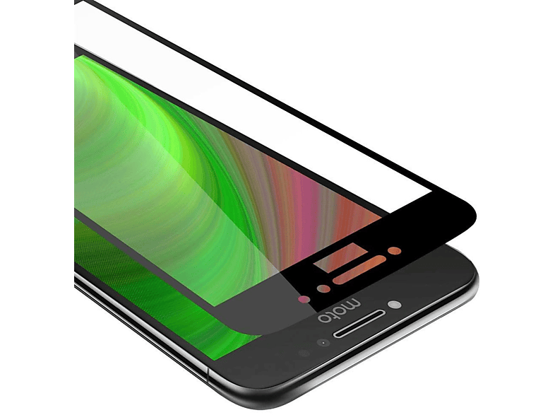 CADORABO Schutzglas voll kelebend Schutzfolie(für Motorola MOTO E4)