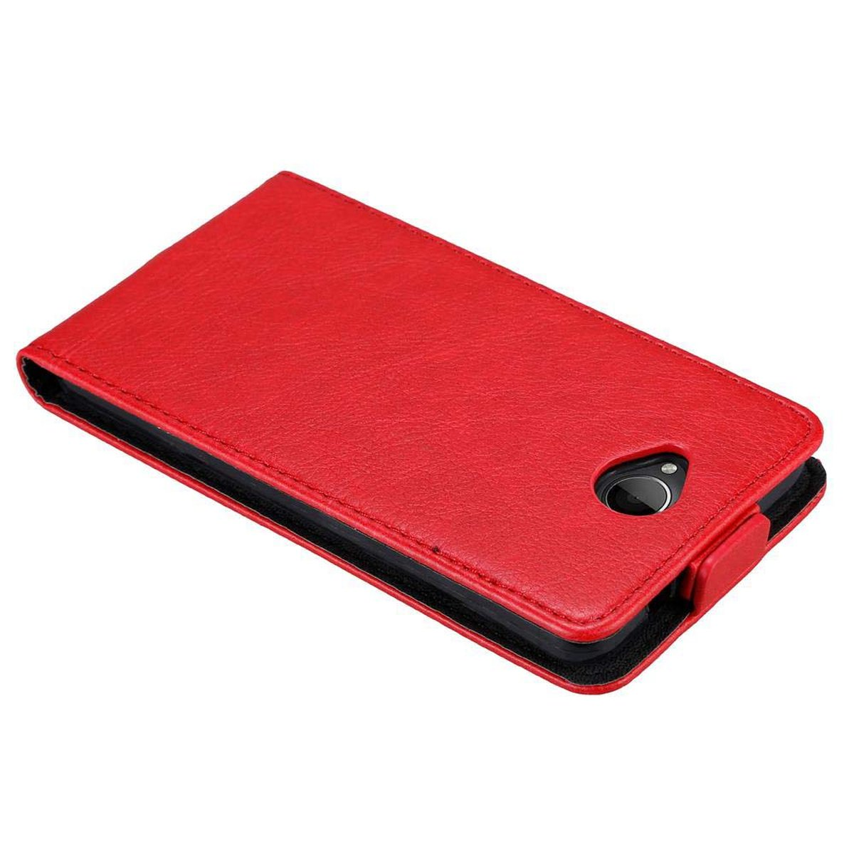 CADORABO Hülle im APFEL Flip Flip Cover, 650, Style, ROT Nokia, Lumia