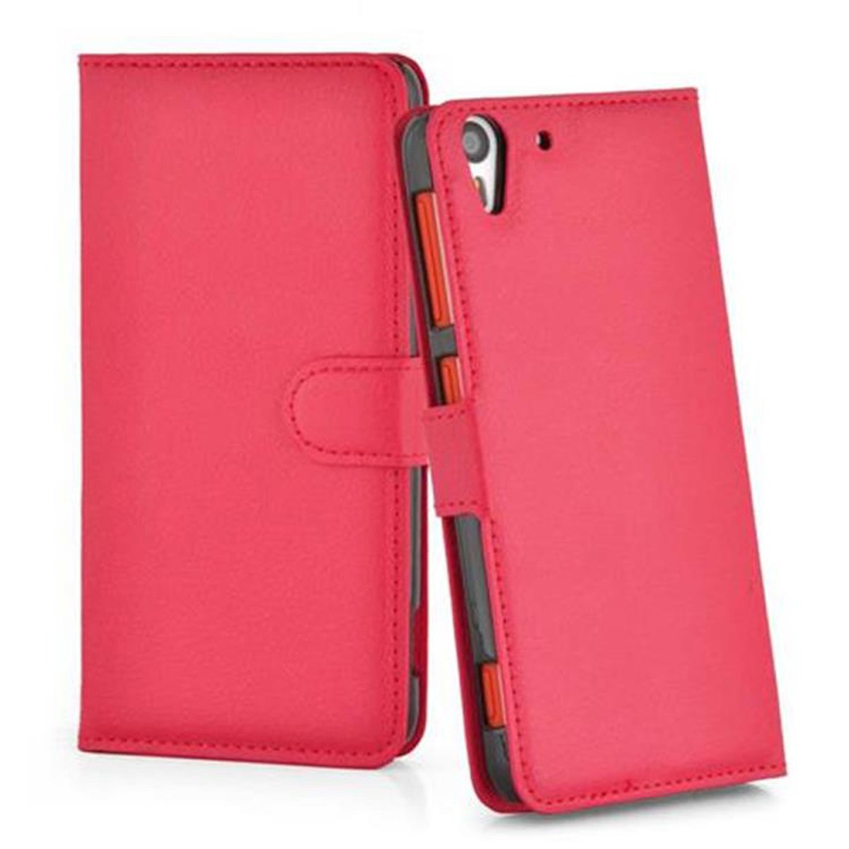 CADORABO ROT Standfunktion, Hülle Bookcover, EYE, KARMIN Book Desire HTC,