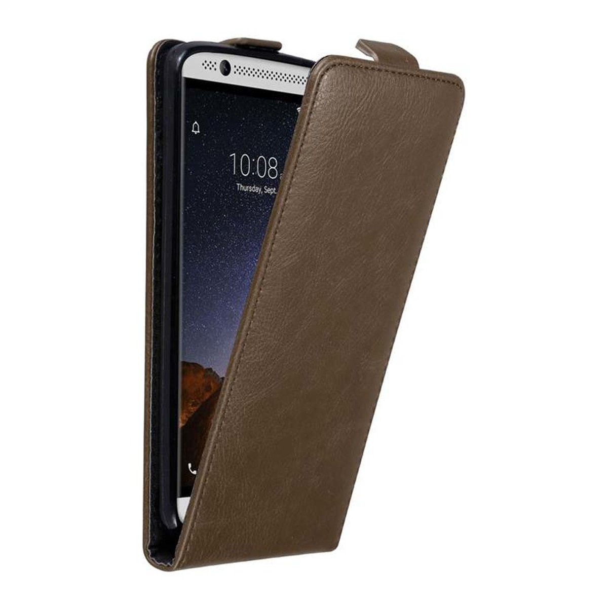 Style, im CADORABO Axon Cover, KAFFEE Flip ZTE, BRAUN Hülle Flip 7,