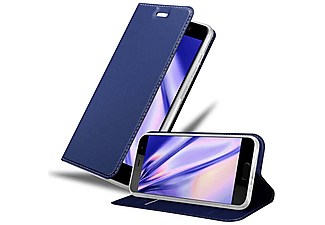 carcasa de móvil  - Funda libro para Móvil - Carcasa protección resistente de estilo libro CADORABO, HTC, U PLAY, classy azul oscuro