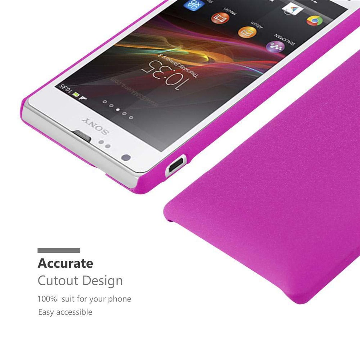 PINK Backcover, SP, Xperia im FROSTY Hard CADORABO Sony, Hülle Frosty Style, Case