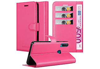 carcasa de móvil  - Funda libro para Móvil - Carcasa protección resistente de estilo libro CADORABO, Alcatel, 1s 2020, rosa cereza