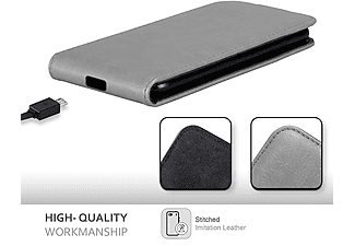 carcasa de móvil  - Funda libro para Móvil - Carcasa protección resistente de estilo libro CADORABO, Samsung, Galaxy A31, gris titanio
