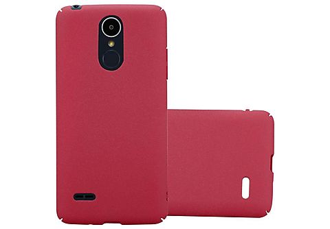 carcasa de móvil  - Funda rígida para móvil de plástico duro – Carcasa Hard Cover protección CADORABO, LG, K8 2017, frosty rojo