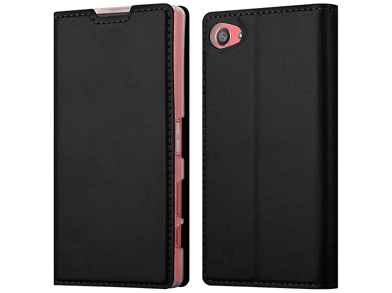 CADORABO Handyhülle Classy Book Style, Bookcover, Sony, Xperia Z5 COMPACT, CLASSY SCHWARZ