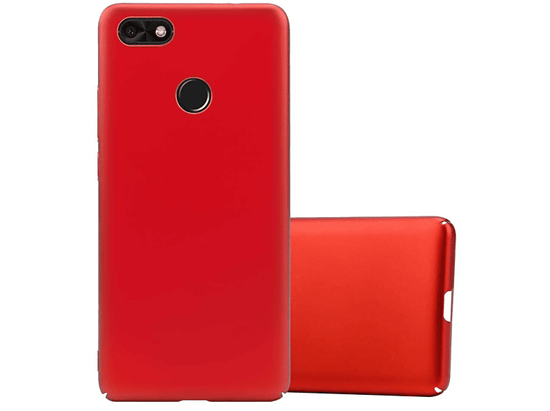 CADORABO Hülle im Hard Case Matt Metall Style, Backcover, Huawei, Y6 PRO 2017, METALL ROT