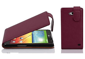 carcasa de móvil Funda flip cover para Móvil - Carcasa protección resistente de estilo Flip;CADORABO, LG, L70, burdeos violeta