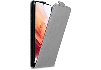 carcasa de móvil  - Funda libro para Móvil - Carcasa protección resistente de estilo libro CADORABO, Samsung, Galaxy S21 5G, gris titanio