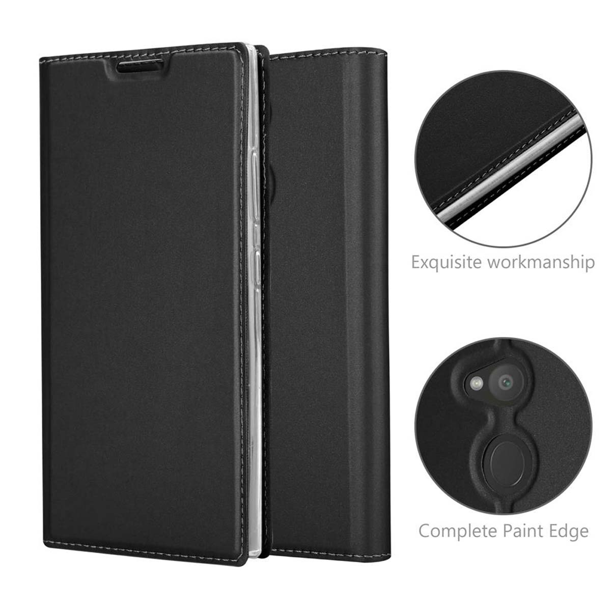 CLASSY Handyhülle Style, SCHWARZ Classy Sony, L2, CADORABO Bookcover, Xperia Book