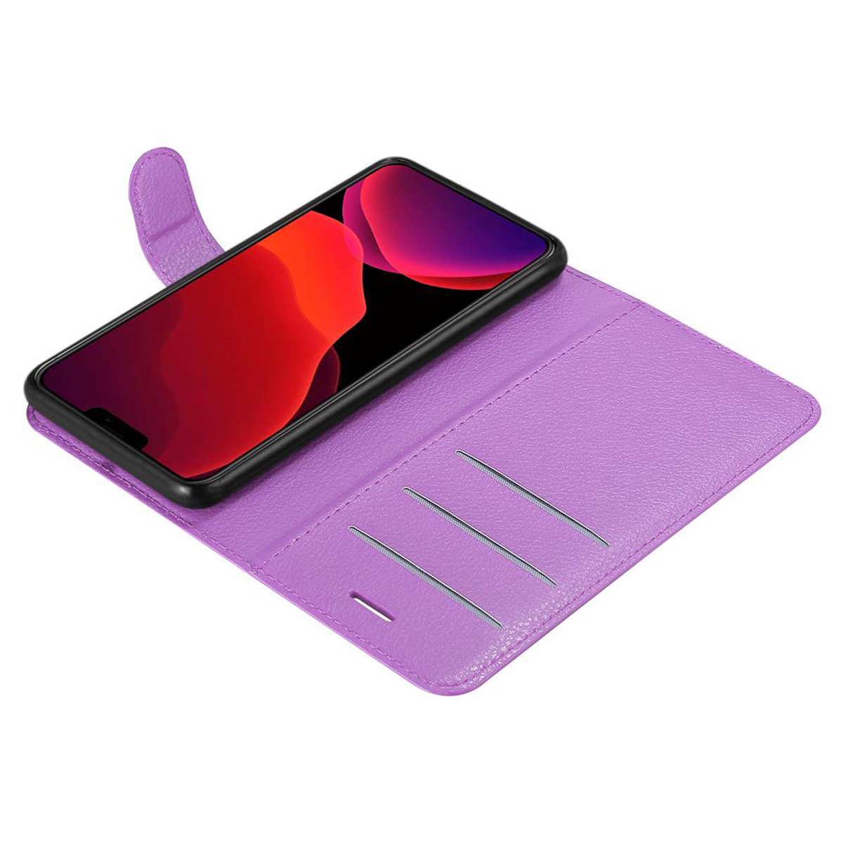 MANGAN VIOLETT MAX, iPhone 12 Hülle CADORABO Standfunktion, PRO Book Bookcover, Apple,