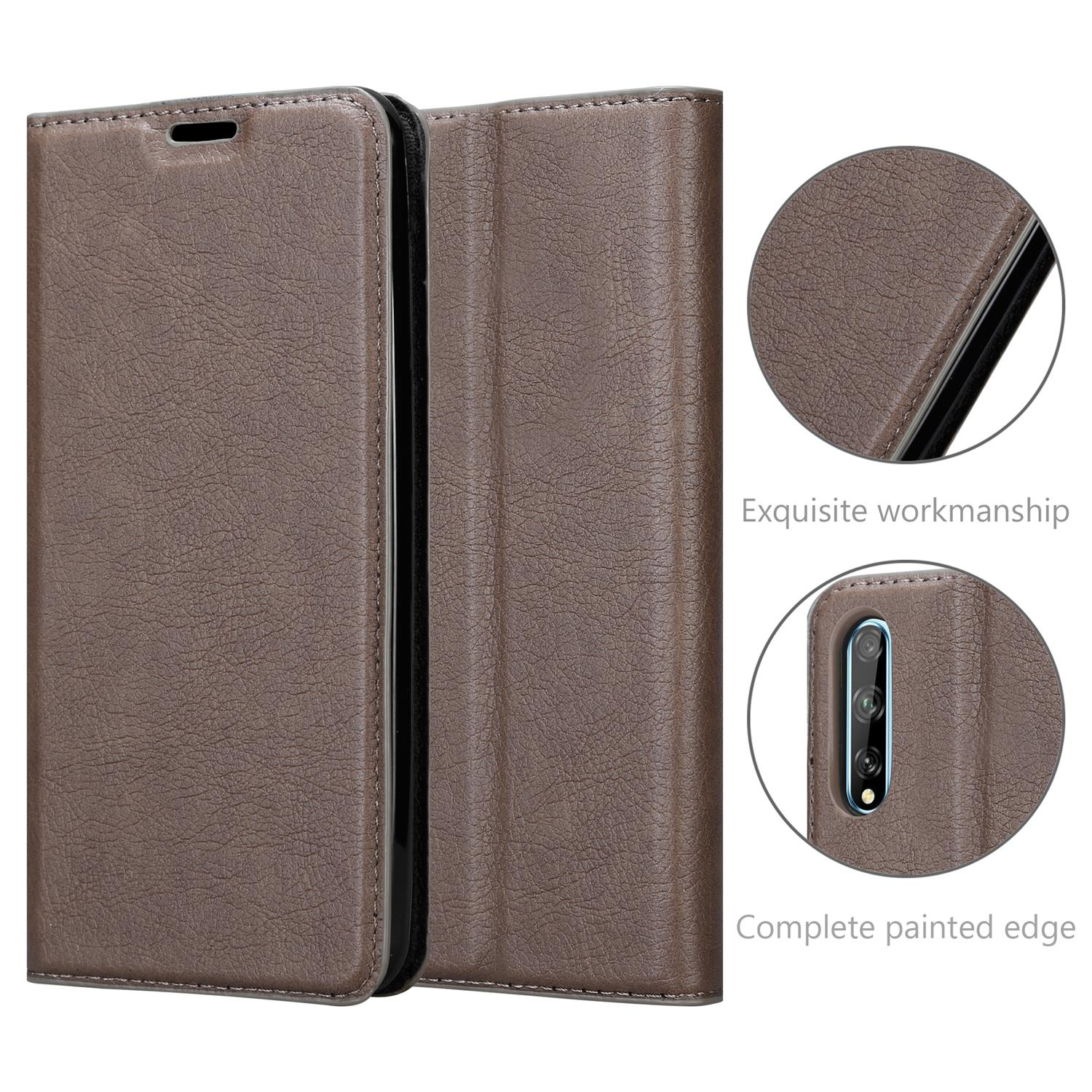 CADORABO Book Hülle Invisible Magnet, S, BRAUN SMART Huawei, Bookcover, KAFFEE P