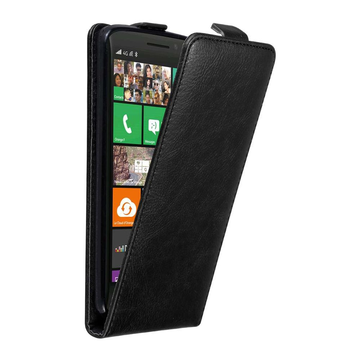 Flip Flip 930, Hülle Nokia, 929 / Cover, SCHWARZ CADORABO Style, Lumia im NACHT