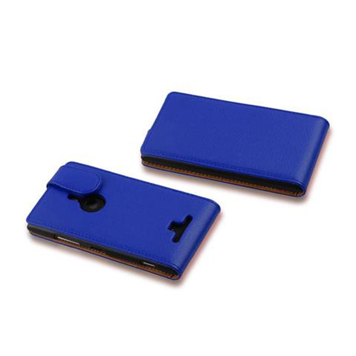Nokia, Cover, KÖNIGS Flip Schutzhülle CADORABO Flip Style, im BLAU Lumia 925,