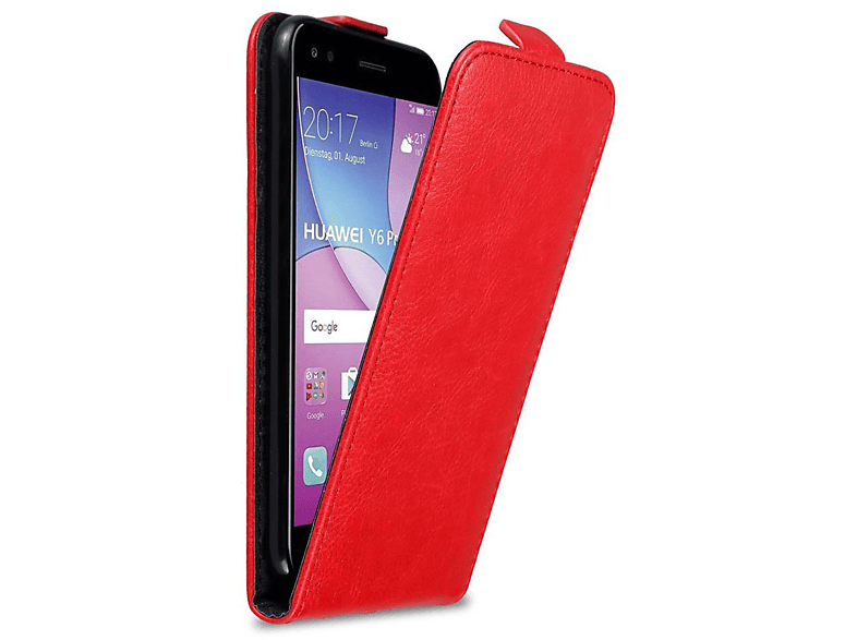 im APFEL PRO Style, Flip Cover, ROT Huawei, CADORABO Flip Hülle 2017, Y6