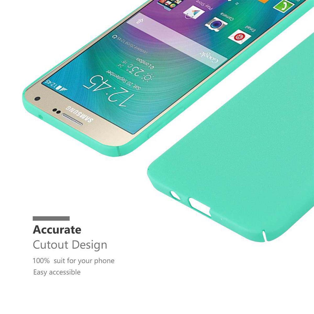 Hülle GRÜN Samsung, 2015, im Galaxy Style, A7 FROSTY Frosty Case Backcover, CADORABO Hard