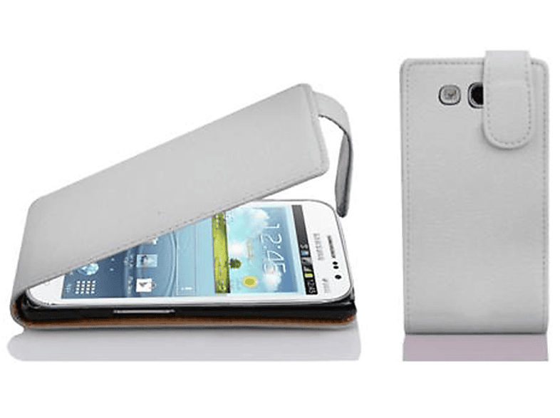 CADORABO Schutzhülle im Flip Galaxy Samsung, Flip WIN, MAGNESIUM Style, WEIß Cover