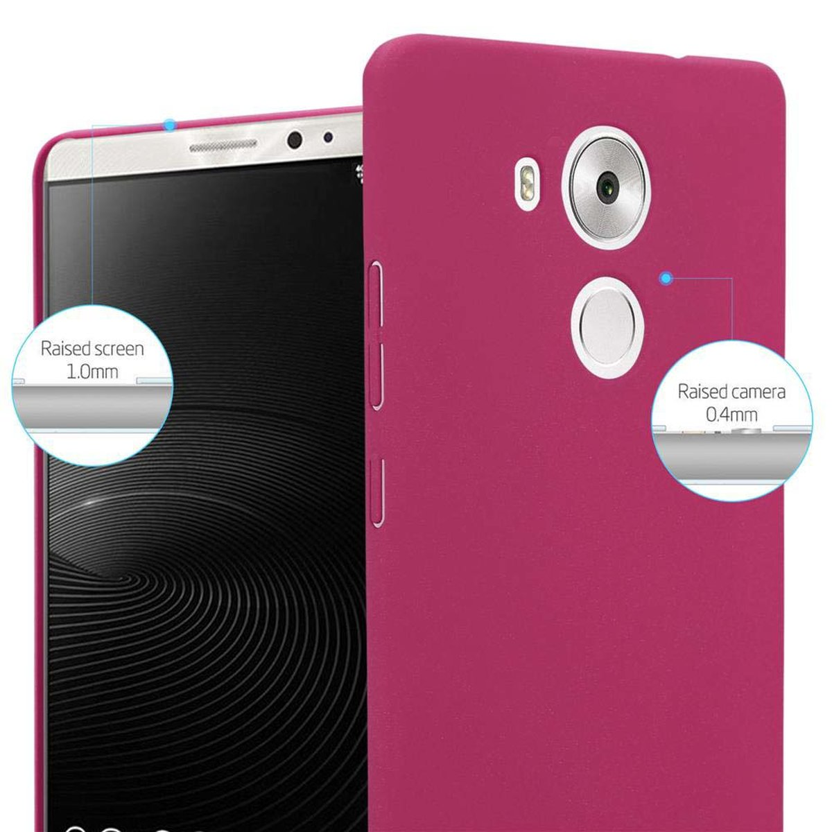 CADORABO Hülle im Frosty Case MATE Backcover, FROSTY Style, Hard Huawei, 8, PINK