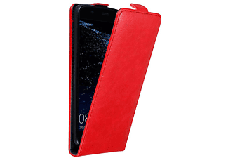 CADORABO Flip Hülle Invis Style, Flip Cover, Huawei, P10 LITE, APFEL ROT