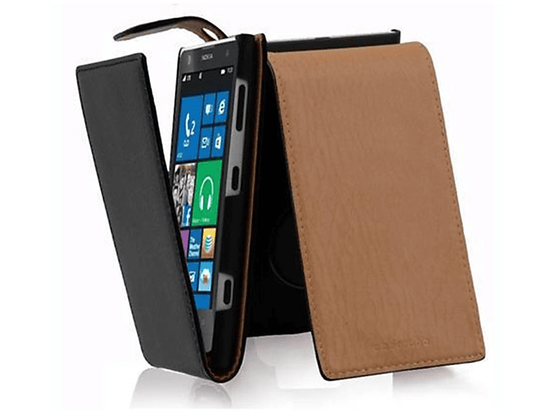 CADORABO Schutzhülle im 1020, Nokia, OXID Style, Flip SCHWARZ Flip Cover, Lumia