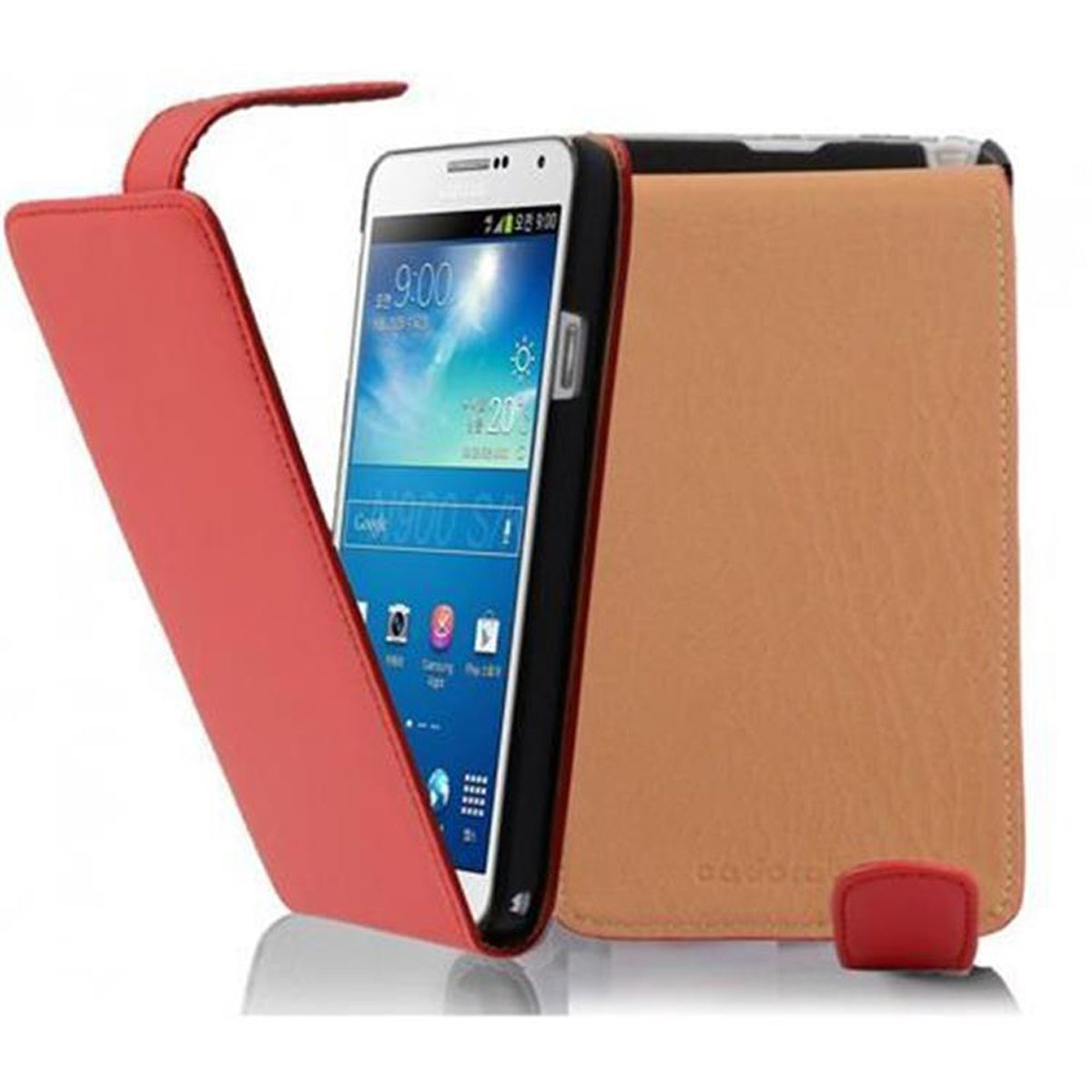 NOTE Galaxy Flip CHILI Samsung, Flip Handyhülle 3, Style, CADORABO im Cover, ROT