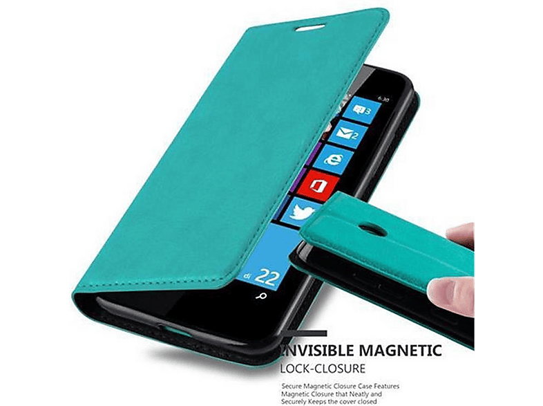 Custodia Nokia Lumia 620 Cover Lumia 620 PU Cuoio Portafoglio Rosso