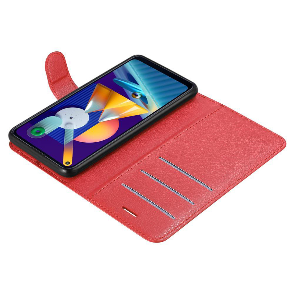 CADORABO Bookcover, M11, ROT Standfunktion, Samsung, KARMIN Book Galaxy A11 / Hülle