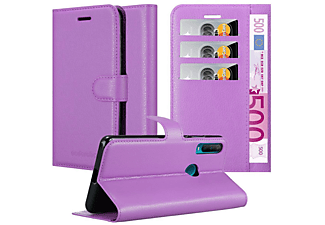 carcasa de móvil  - Funda libro para Móvil - Carcasa protección resistente de estilo libro CADORABO, Alcatel, 1s 2020, violeta de manganeso