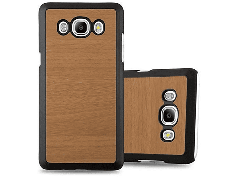 J5 Galaxy Case Hard WOODY Woody Style, Hülle 2016, CADORABO Backcover, Samsung, BRAUN